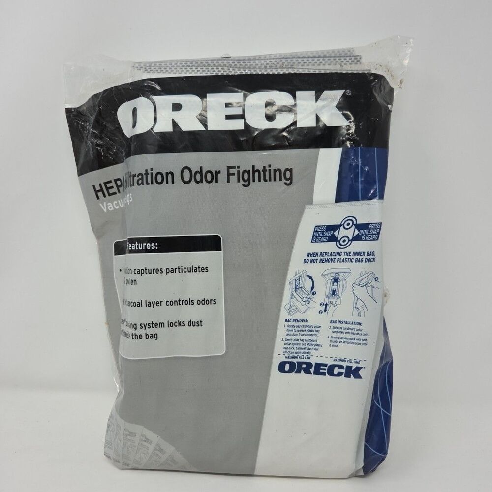 Oreck Type CC HEPA Filtration Odor Fighting Bags LW -Pack of 6 Bags (CCPK80H)